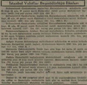 Kabasakal Mescidi satış ilanı