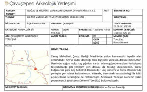 Çavuştepesi Arkeolojik Yerleşimi