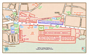 1920 Yılı Tophane Kışlası Binaları Krokisi ve Tophane Haritası