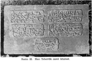 Hacı Teberrük Camii Kitabesi