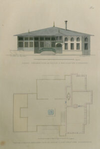 Kum Kasrı'nın plan ve görünüş çizimleri