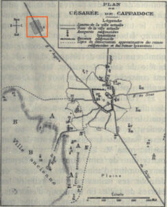 Yaklaşık 1907 Tarihli Kayseri Haritasında Çipil Mezarlığı